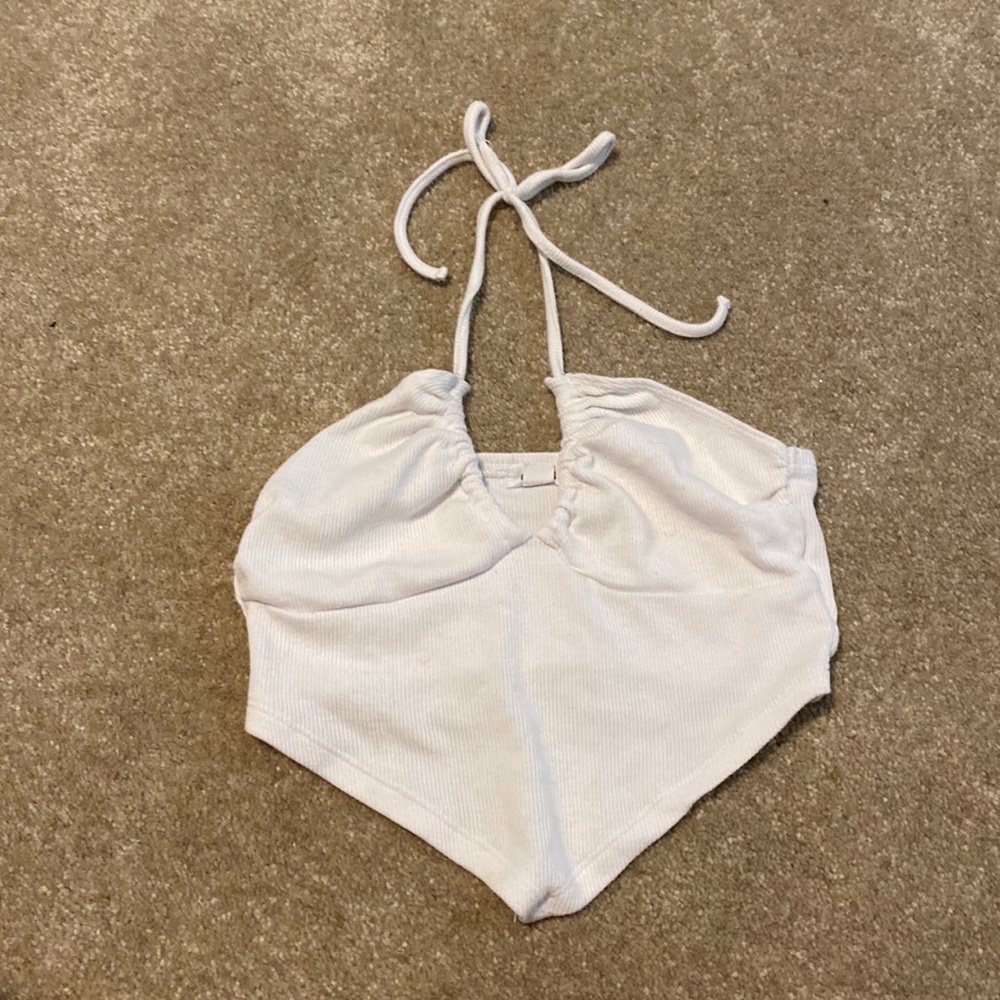 Garage halter handkerchief top